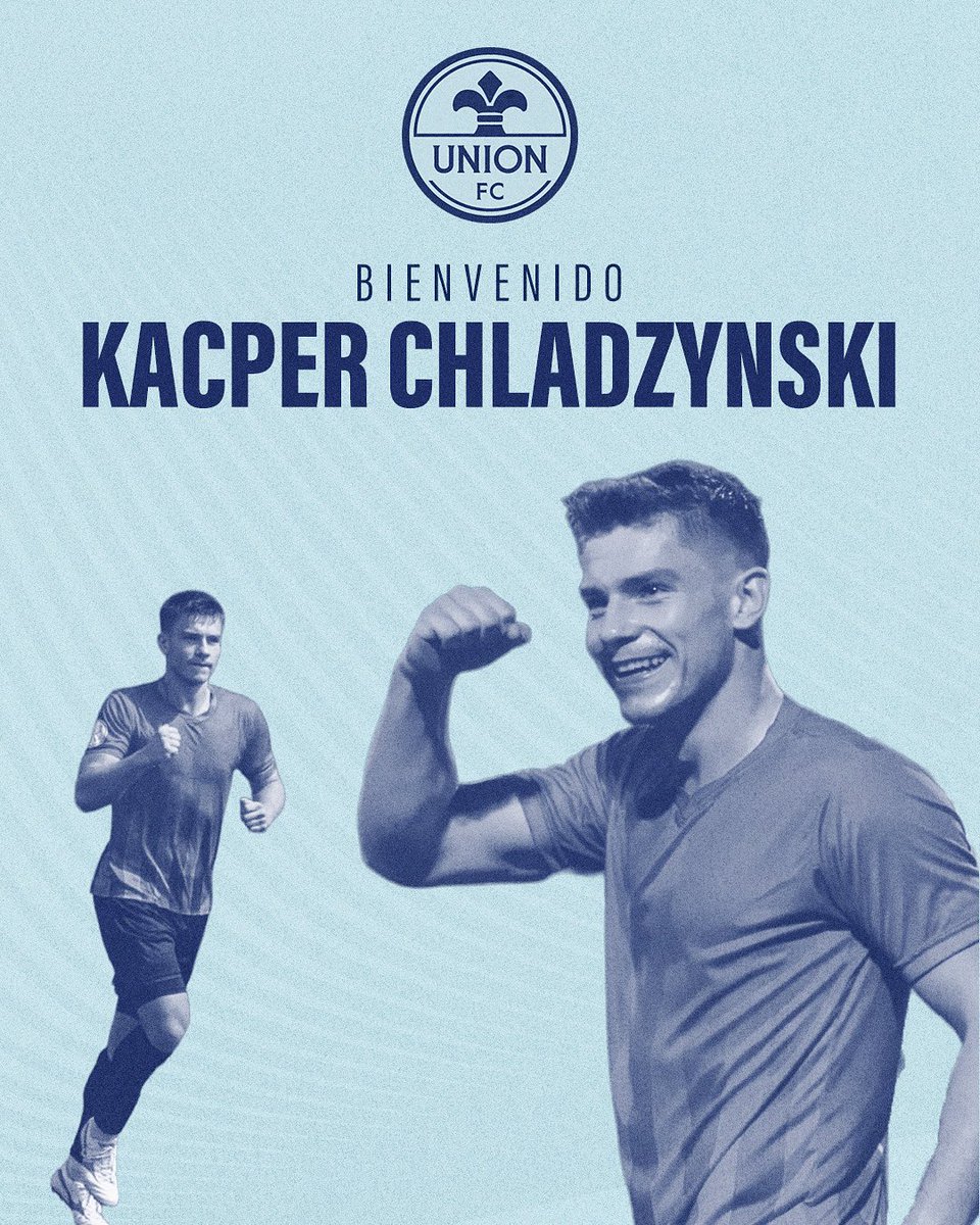 🇵🇱 𝗙𝗶𝗰𝗵𝗮𝗷𝗲: 𝗞𝗮𝗰𝗽𝗲𝗿 𝗖𝗵𝗹𝗮𝗱𝘇𝘆𝗻𝘀𝗸𝗶 𝟮𝟬𝟮𝟲

El Unión Fútbol Club ha llegado a un acuerdo con Kacper Chladzynski para que sea nuevo jugador de nuestro primer equipo hasta junio de 2026.

El delantero de origen polaco proviene de CD Los Yébenes, donde compitió