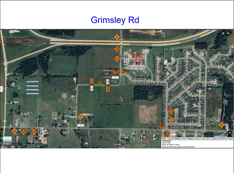 Road Closure:
Grimsley Rd will be closed as of Monday July 7th. Road will remain closed until all work is complete.
Please see map for more information