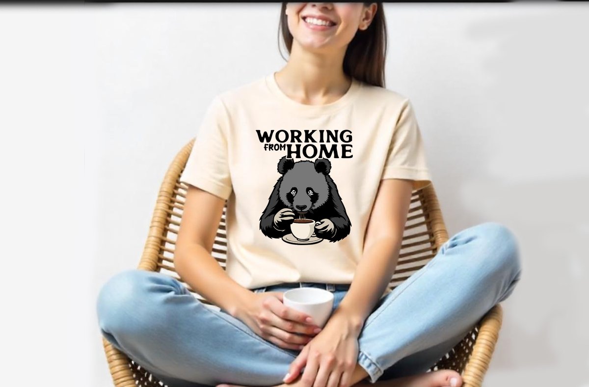 TEEDESIGNSTUDIO's tweet photo. When "Working From Home" hits just right 🐼☕ This cozy tee says it all – caffeine, comfort, and a whole lot of bear energy. Perfect for remote warriors and coffee lovers!
#WorkingFromHome #PandaTshirt #RemoteWorkStyle #FunnyTshirt #CoffeeAddict #HomeOfficeLook #WorkFromHomeLife https://t.co/lCglcWDW8T
