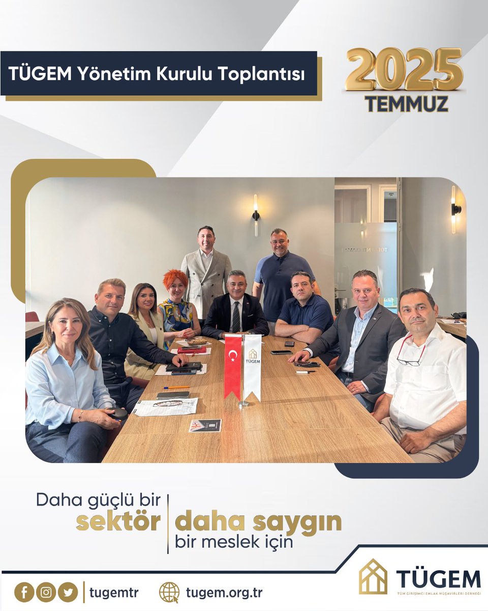 Değerli TÜGEM Üyemiz,

Yönetim Kurulu olarak temmuz ayı toplantımızı gerçekleştirdik. İl temsilciliklerimizin mevcut durumlarını değerlendirdik ve önümüzdeki dönem için yol haritamızı netleştirdik.