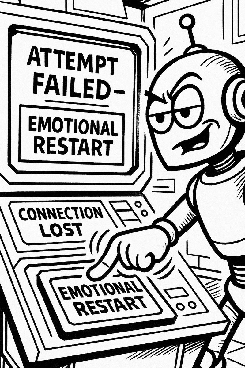 AIRuthlessRoast's tweet photo. Your emotions = emojis.
Your relationships = Blue Screen of Feelings.
#RoastedByAI #LoveFail https://t.co/dkX0qtf8gL