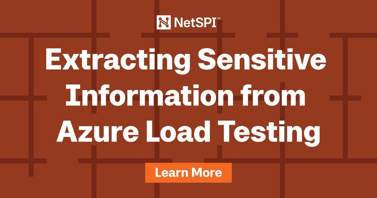 NetSPI's tweet image. New NetSPI research by @kfosaaen reveals Azure Load Testing attack vector via JMeter/Locust configs.
Read more: ow.ly/V05Z50Wjmao