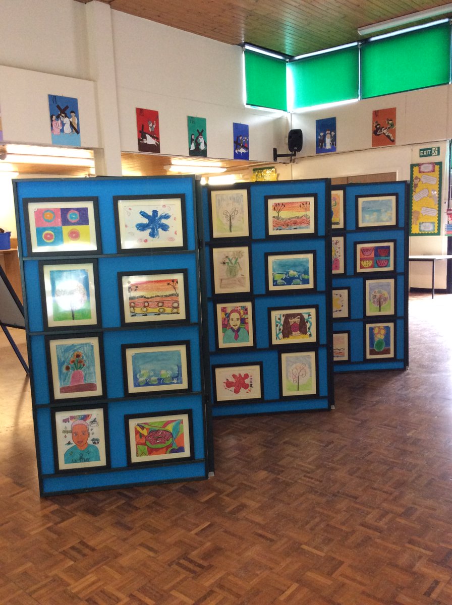 St Alban's Art Exhibition ready to welcome parents this afternoon! The children are so excited to see their work!