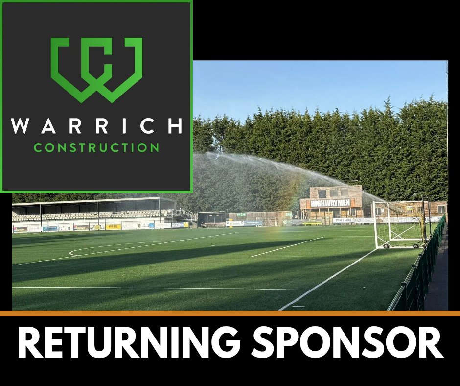 Another returning sponsor and this time it's Warrich Construction LTD. This time you'll see Warrich pitchside and on a digital advert in the clubhouse. A long term sponsor, it's great to have your support.

#UpthePeth