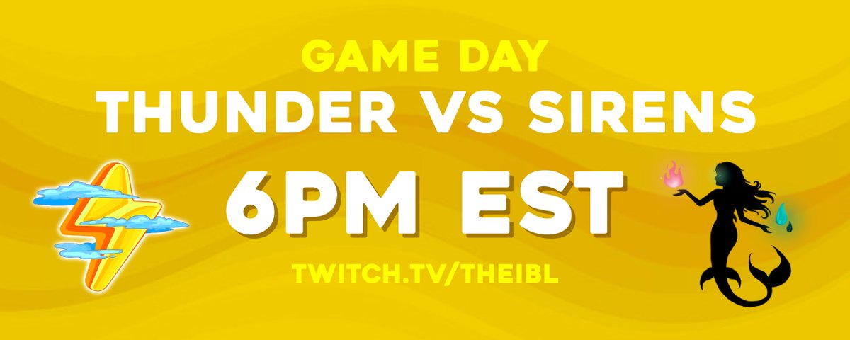 It's game day for Thunder's match against Sirens!

Tune in TODAY at 6pm EST ⚡️