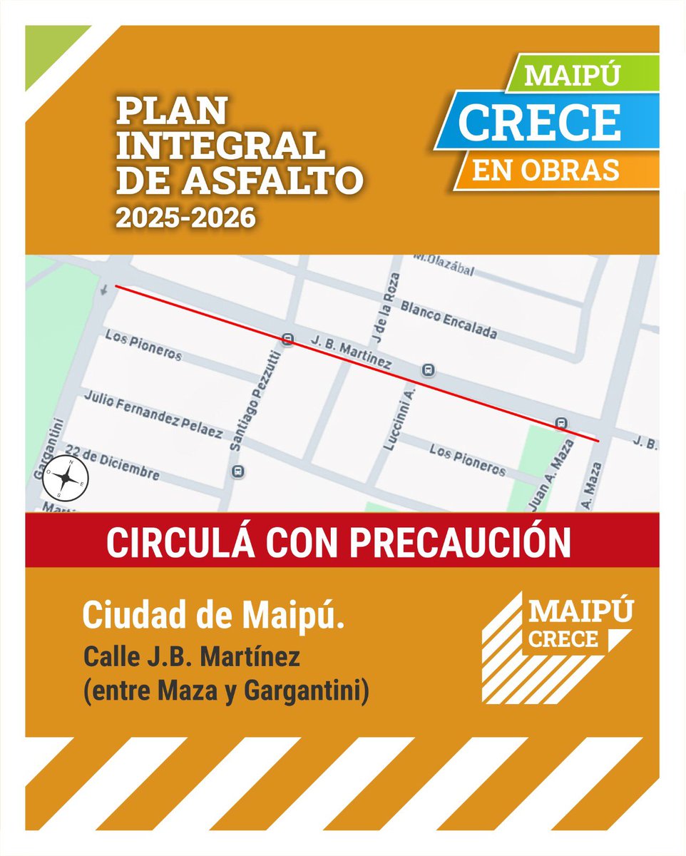 🔹 Continuamos trabajando para mejorar las calles de nuestro departamento.🔹