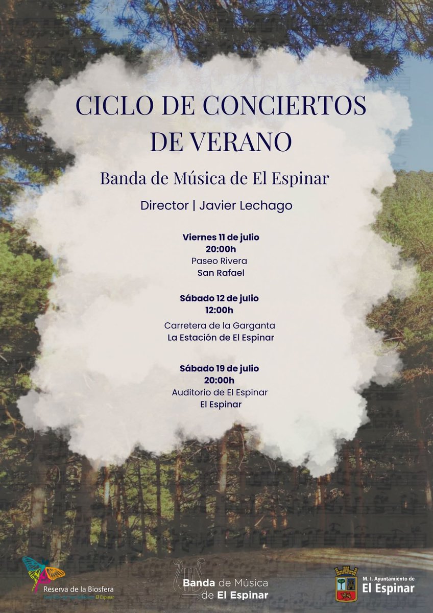 CICLO DE CONCIERTOS DE VERANO 2025.
Banda de Música El Espinar