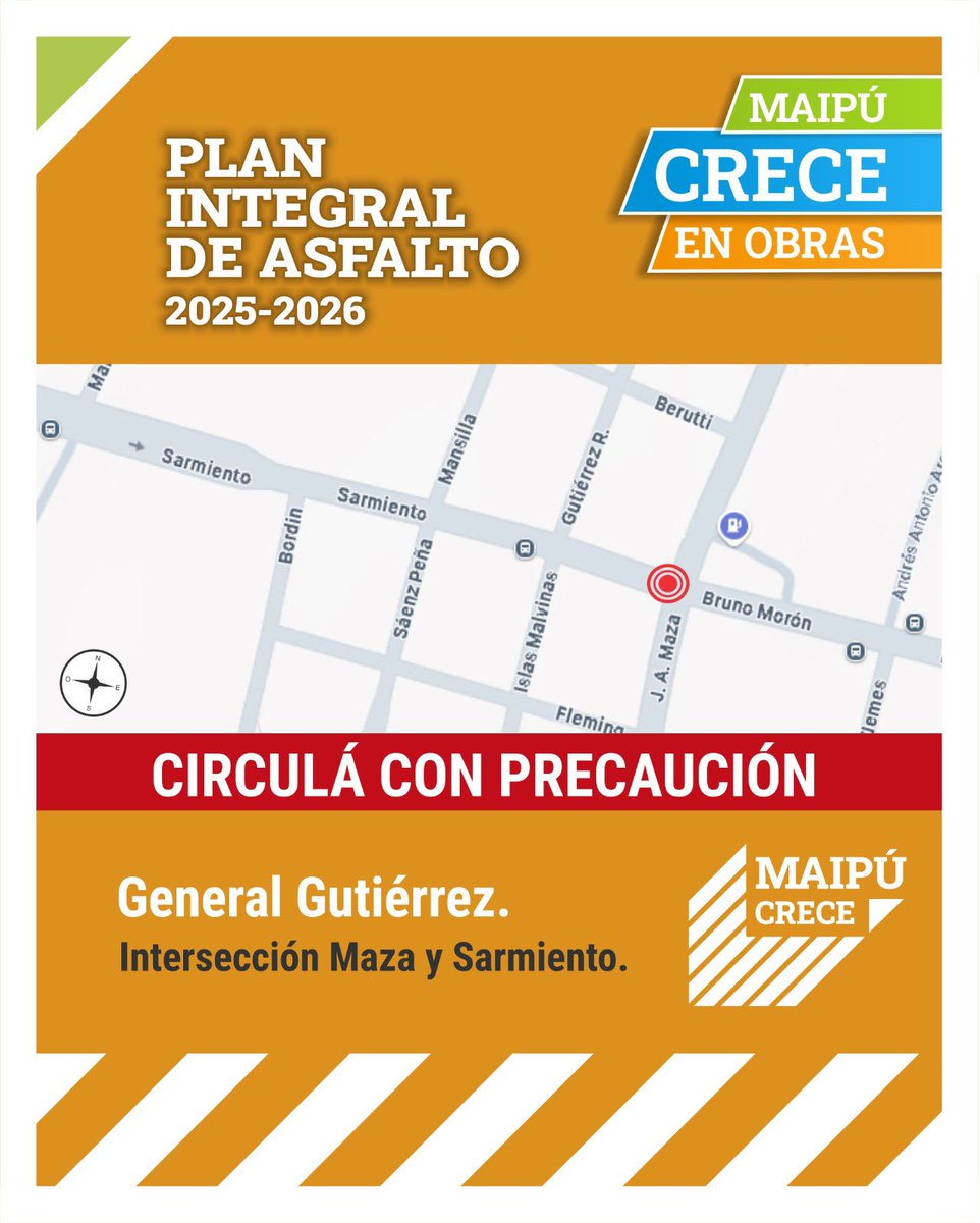 🔹 Continuamos trabajando para mejorar las calles de nuestro departamento.🔹