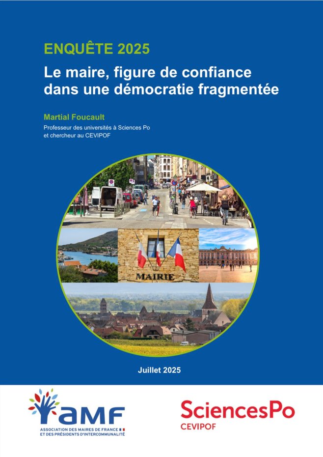 AMF | Association des maires de France (@l_amf) on Twitter photo 📢 Le maire, figure de confiance dans une démocratie fragmentée
Ce matin, l’AMF a présenté les résultats de l’enquête « Les Français et leur maire », menée par Ipsos pour le <a href="/CEVIPOF/">CEVIPOF - Sciences Po</a> et l’AMF auprès de 6 034 électeurs.
🔎 À l’approche des élections municipales de 2026, cette 📢 Le maire, figure de confiance dans une démocratie fragmentée
Ce matin, l’AMF a présenté les résultats de l’enquête « Les Français et leur maire », menée par Ipsos pour le <a href="/CEVIPOF/">CEVIPOF - Sciences Po</a> et l’AMF auprès de 6 034 électeurs.
🔎 À l’approche des élections municipales de 2026, cette