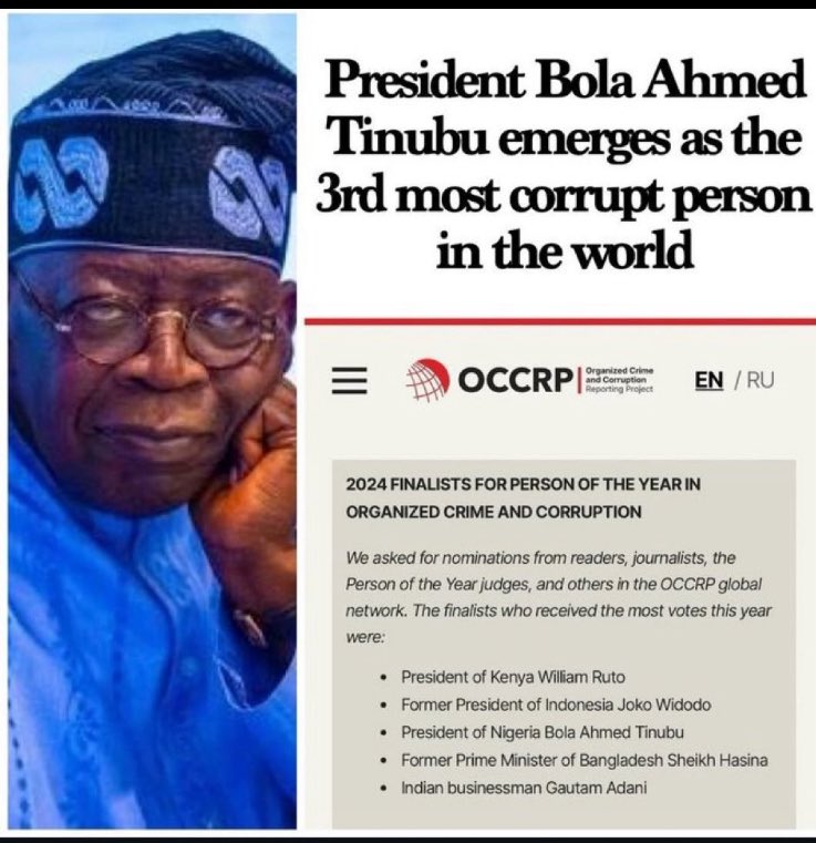 <a href="/firstladyship/">NEFERTITI</a> Anyone supporting Thiefnubu is shameless and a criminal. 

Birds of the same feather flock together. 

Bola Tinubu is ranked as the 3rd most corrupt person in the world. I think he’s even the 1st.