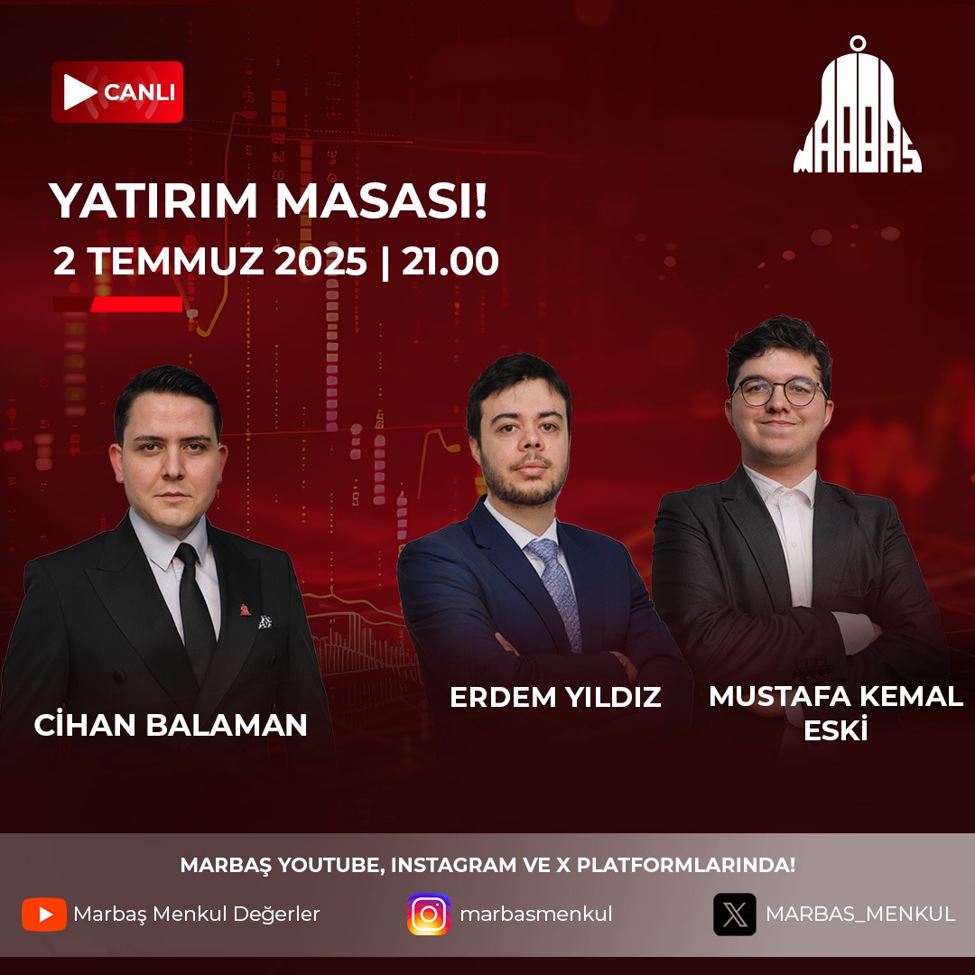 Cihan Balaman'ın (<a href="/cihan_balaman/">Cihan Balaman</a>) Moderatörlüğünde, Erdem Yıldız ve Mustafa Kemal Eski'nin Katılımı İle "Yatırım Masası" Yayınımız Bugün 21.00'de Marbaş Menkul Değerler YouTube Kanalında!  

Kanalımıza Ulaşmak İçin Tıklayınız👇 
youtube.com/live/QpZ2UgHMo…

#herzamanyanında