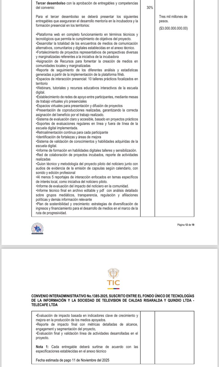 Daniel F. Briceño (@danielbricen) on Twitter photo $10.942.390.332.00 se gastará el gobierno Petro a través del <a href="/Ministerio_TIC/">Ministerio TIC</a> para crear una escuela digital de 150 días para formar medios digitales y alternativos en el país.
Ojo que ya no solo les darán contratos a bodegueros, ahora crearán “medios” digitales. $10.942.390.332.00 se gastará el gobierno Petro a través del <a href="/Ministerio_TIC/">Ministerio TIC</a> para crear una escuela digital de 150 días para formar medios digitales y alternativos en el país.
Ojo que ya no solo les darán contratos a bodegueros, ahora crearán “medios” digitales.