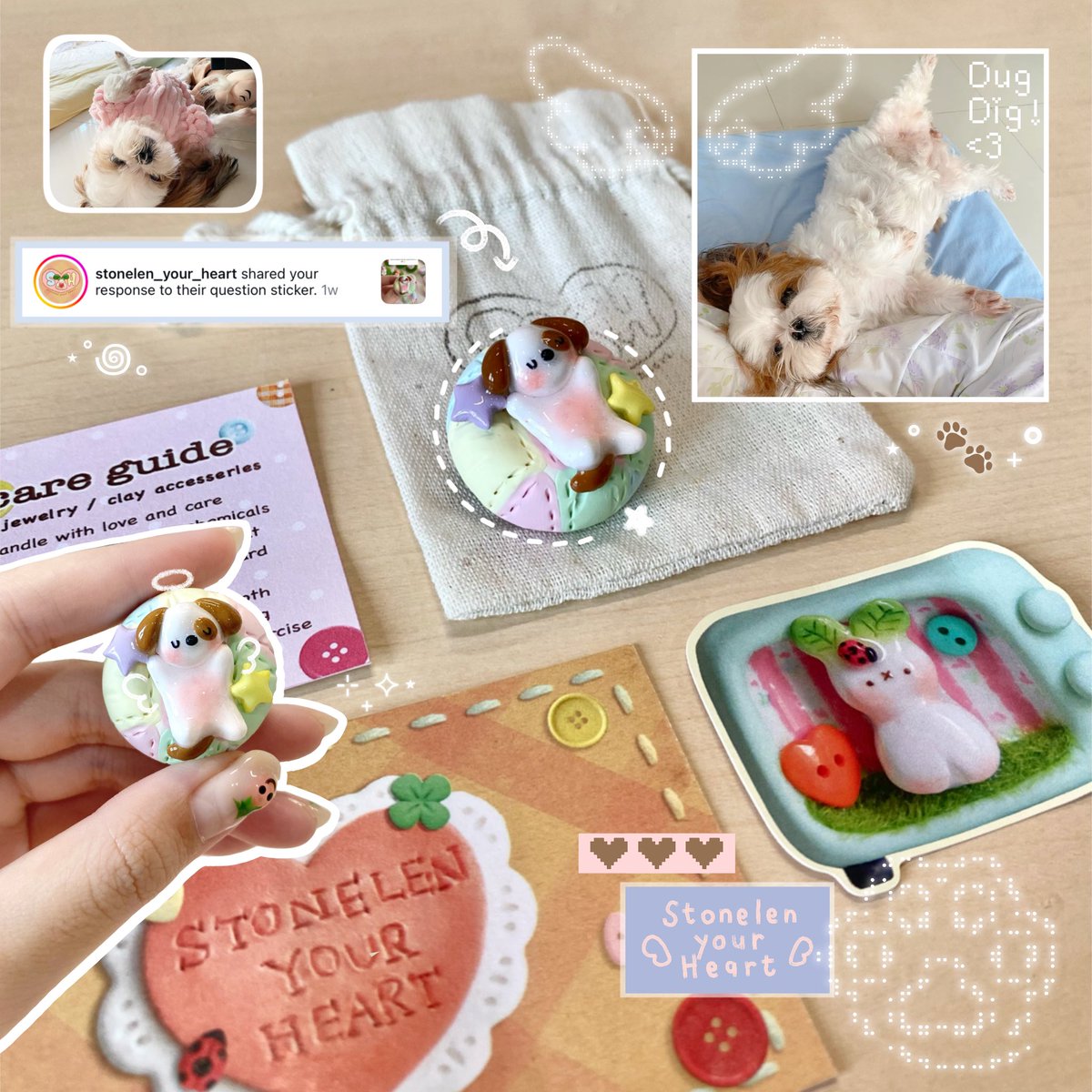 สำเนาถูกต้อง! 🐶🛋️♡
นอกจากความน่ารักแล้ว ยังมีคุณค่าทางจิตใจอีกด้วย🥺 ขอบคุณที่สร้างชิ้นงานน่ารักๆแบบนี้ออกมานะคะ
🍀💌💕 <a href="/stonelen_heart/">หัวใจของเธอชั้นขอนะ! 🫵🏻</a>