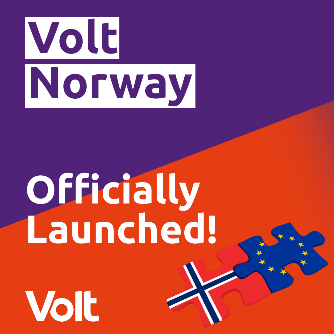 🇳🇴 Welcome, Volt Norway! Now officially registered! 🎉

This is a huge step for our mission to bring a fresh, pan-European approach to Norwegian politics. The real work starts now – so, please follow and share with every Norwegian friend you have. 💜
