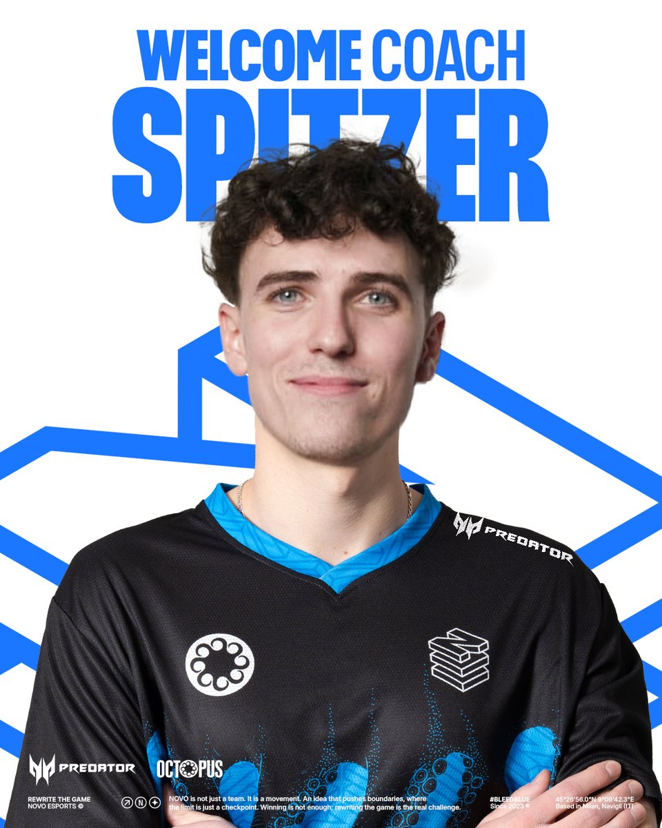 Give a warm welcome to <a href="/spitzer_val/">Spitzer</a> as our new Head Coach for our Valorant Game Changers team - NOVO Nightingale 💙

Can't wait to see this guy at work 😎

<a href="/PredatorGaming/">Predator Gaming</a> 
#NOVOEsports #BleedBlue
