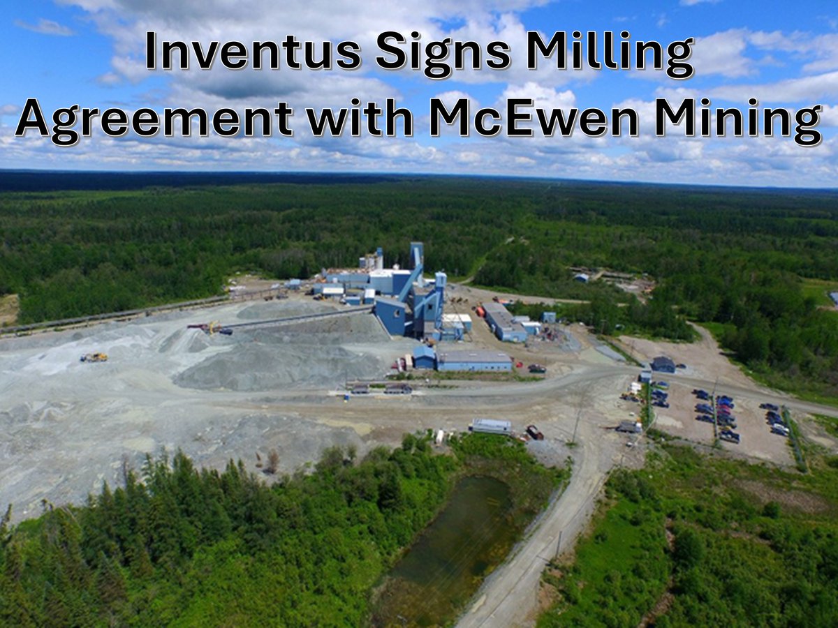 InventusMining's tweet image. We’ve signed a milling agreement with @McEwenMining to process bulk sample material from our 100%-owned Pardo Gold Project near Sudbury, ON. Milling starts late July. Drilling resumes with @ForageFusion. Full release: static1.squarespace.com/static/56d987d… #gold #mining