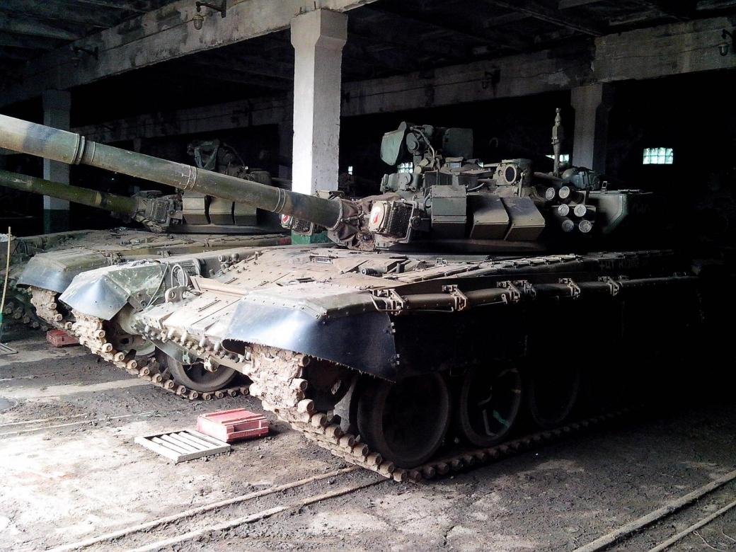 Original T-90's in Stirol Chemical Plant, Horlivka, Donetsk Oblast,July, 2015.
