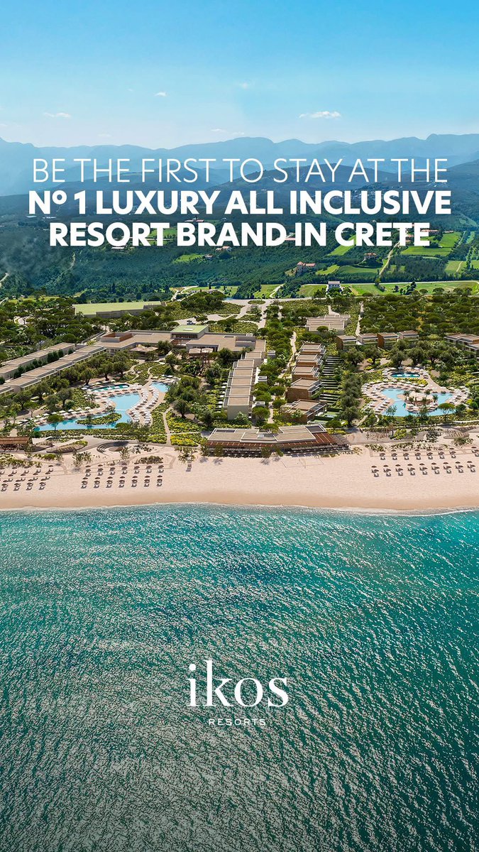 Victoria21_atTC's tweet photo. Open for bookings now!! The brand new STUNNING IKOS Kissamos in Crete! 

Get in touch for more information and to book this 5* luxury resort and be one of the first to experience it!! 

#ikos #ikoskissamos #crete #brandnewluxuryresort #BookNow #getintouch https://t.co/Q0sztxNXYL