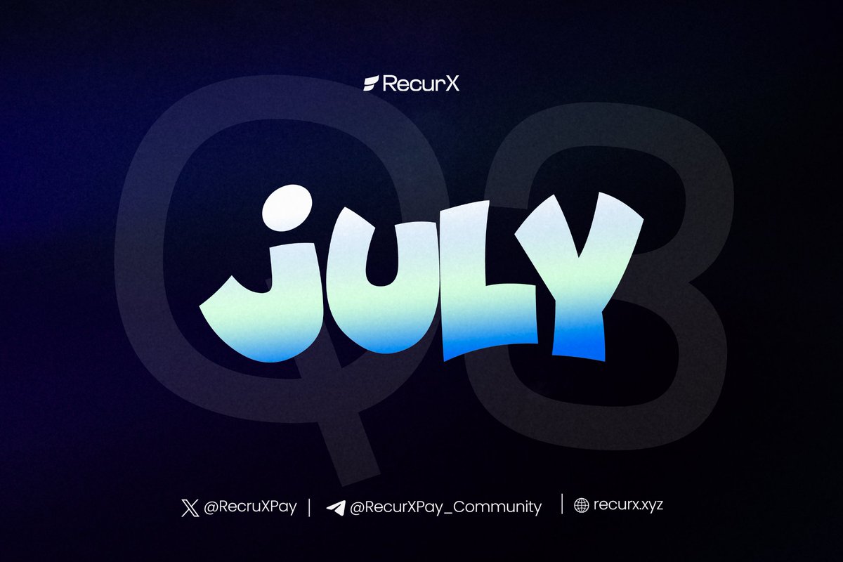 RecurXPay's tweet photo. 👀 What are your plans for the new month?
Ours?
Just building something that could change Web3 forever.
Massive things are coming 💥
#cryptocurrency #Blockchain #testnet #RecurX https://t.co/ECWNWb1gBZ
