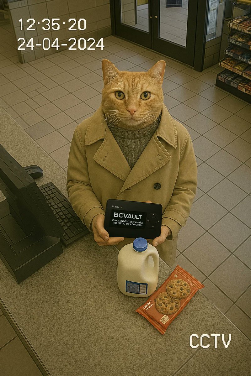 BCVaultOfficial's tweet image. 🐱💼
The cat has spoken:
“Seed phrases? No thanks. I’m done burying things in the sand.”
That’s why it holds a BC Vault.
Because even cats know a seedless wallet is the smarter choice. 😼🔐
#BCVault #SeedlessWallet #CryptoSecurity #CatApproved #NotYourKeysNotYourFish