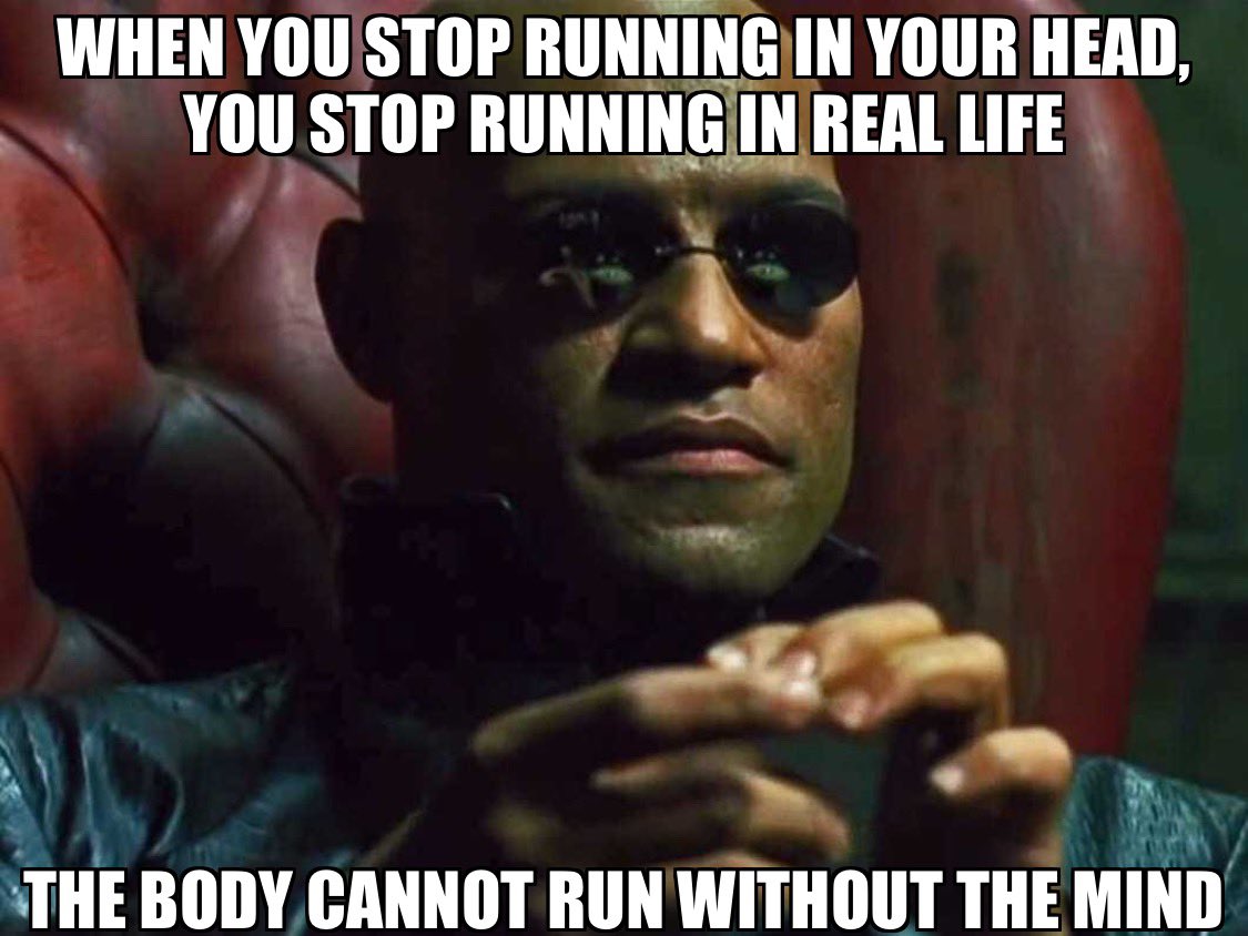 Steve’s right. So much of performance is mental, not physical. 

According to my photo album, I created this image 6 years ago. Sometimes you have to change your mindset, not your workout.