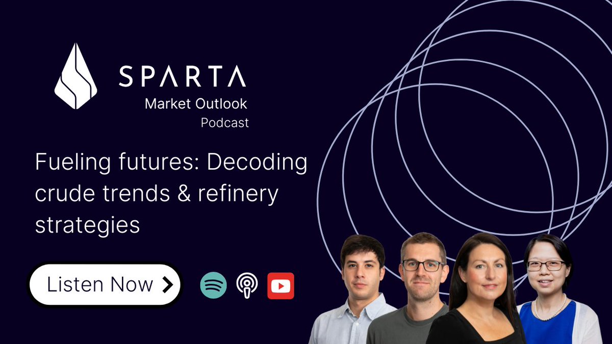 In the latest episode of the Sparta Market Outlook Podcast, the team discusses the shifting crude market and evolving refinery strategies. Get the latest insights on US output, OPEC moves, and how Middle East tensions are reshaping Asia’s crude buying.

Join our experts as they