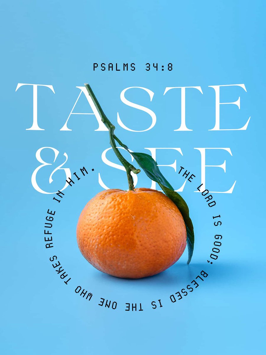 “Oh, taste and see that the Lord is good! Blessed is the man who takes refuge in him!”
Psalm 34:8 .ESV