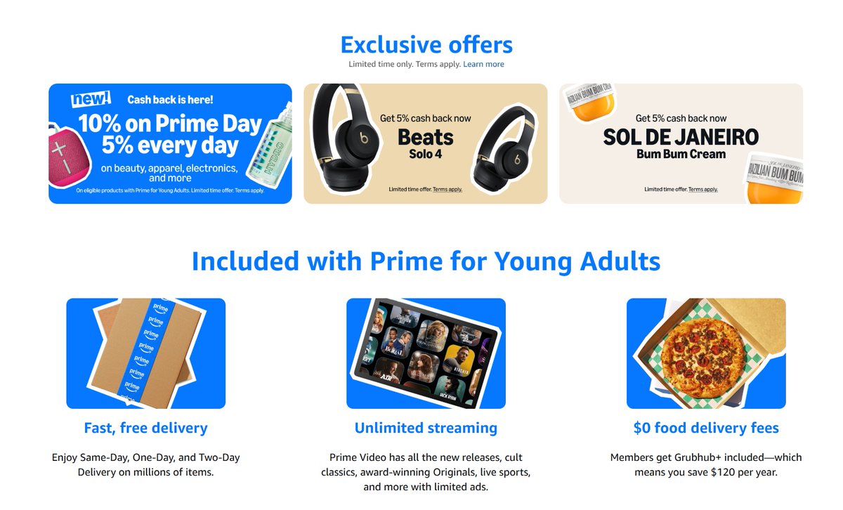 🎓 College isn’t cheap, but your fun doesn’t have to be. Get 6 months of Amazon Prime FREE – then just $7.49/month. That’s:
🚚 Free 2-day delivery
🎬 Prime Video for movie nights
🎶 Prime Music for vibes
🎮 Prime Gaming 
👉 amzn.to/46n9duY #ad #amazondeal #AmazonPrime