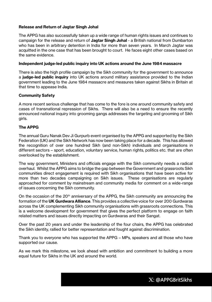 jsn_punjab01's tweet image. #APPG for #BritishSikhs marks 20th anniversary with large gathering of #Sikh community and MPs in Committee Room 14 of #BritishParliament
UK #Gurdwara Alliance Parliamentary Body for British Sikhs launched
UK #CharityCommission accused of being outdated and failing to…