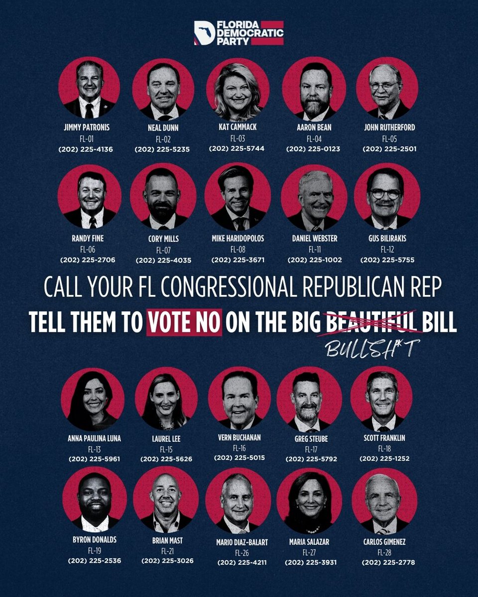 The ‘Big Bullsh*t Bill’ is now heading back to the House. Call your Republican Representative TODAY and tell them to VOTE NO.