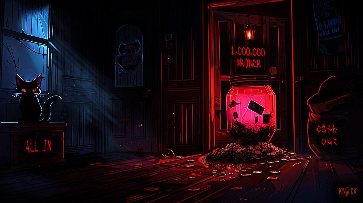 If you’ve got 1M $KONCK, what you would do with?

A) Go all-in in one room
Ｂ) Close the door and take profit