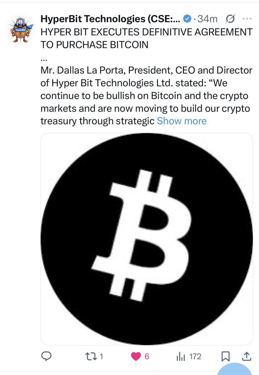 InsideFinNews's tweet photo. Update from HyperBit this am. Check out our recent article on the company:

Institutional Crypto Adoption Accelerates: Hyper Bit Technologies Steps Into The Spotlight 

🔗https://t.co/cF5EZGUIqg

Featured: $HYPE.C $HYPAF 
Tags: $MSTR $HUT $HIVE $MARA $BTC $XRP $SOL $ADA $ETH $USDC $HYPE

#NFA