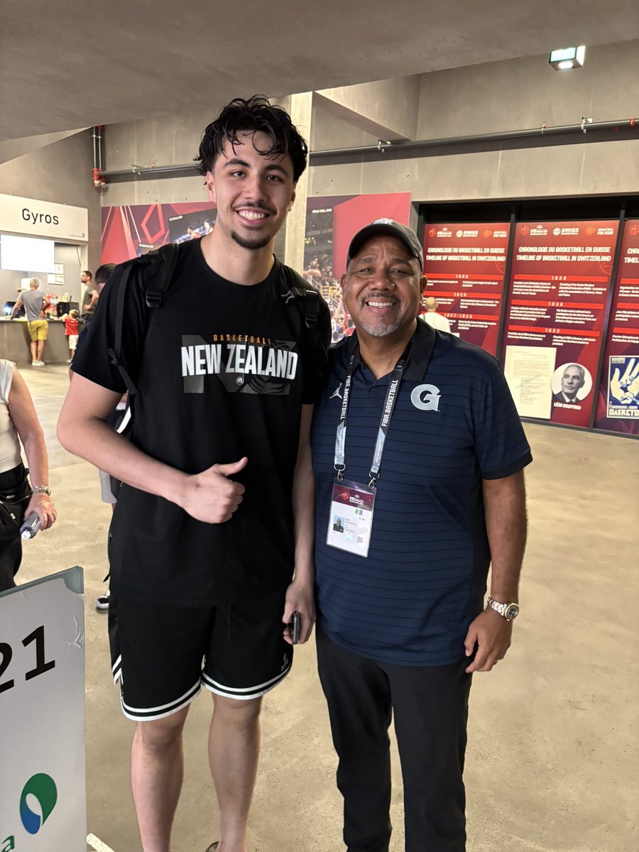 HoyaCoachCooley's tweet image. Excited to be here in Switzerland supporting our guy Julius as he plays for New Zealand at the FIBA U19 World Cup!