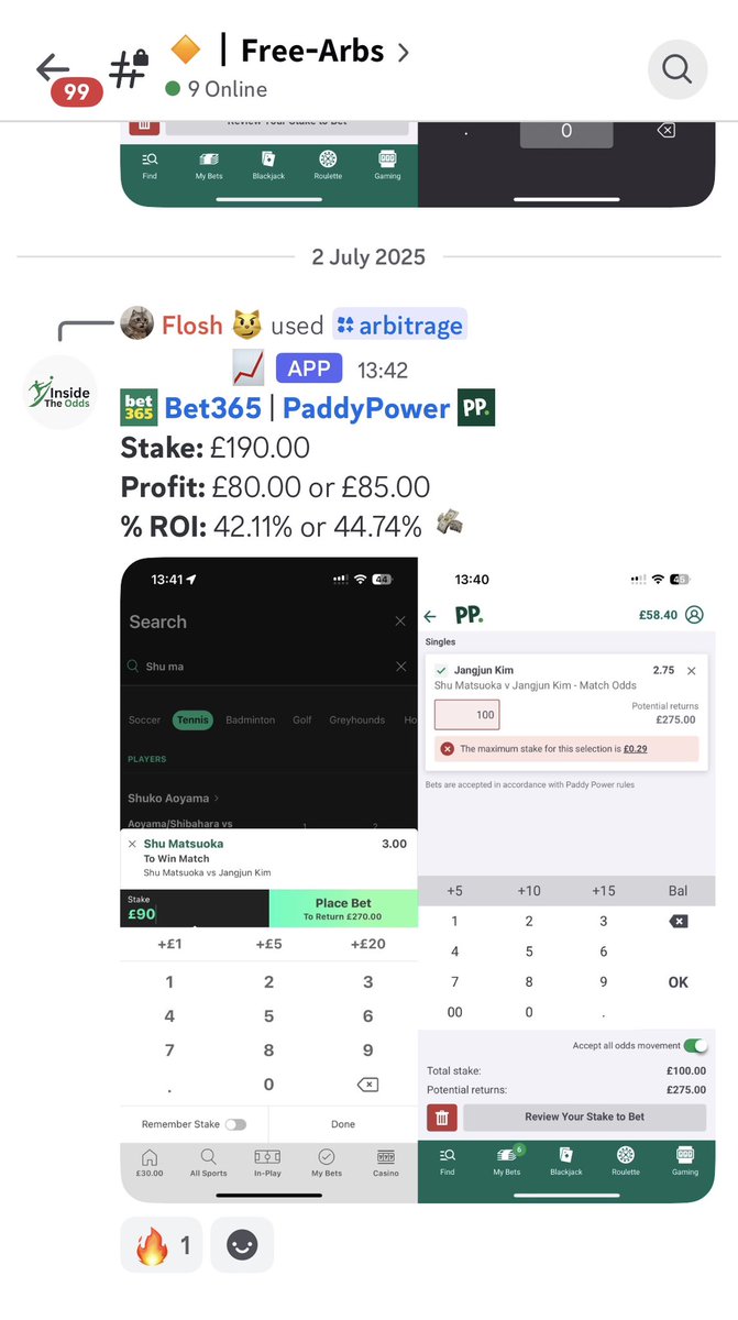 FREE ARBITRAGE BET 📈

Who else is finding and posting these 40%+ arbs for completely free?…. I’ll wait.

Join now, link in our bio 🔗
#arbitrage #matchbetting #sidehustle