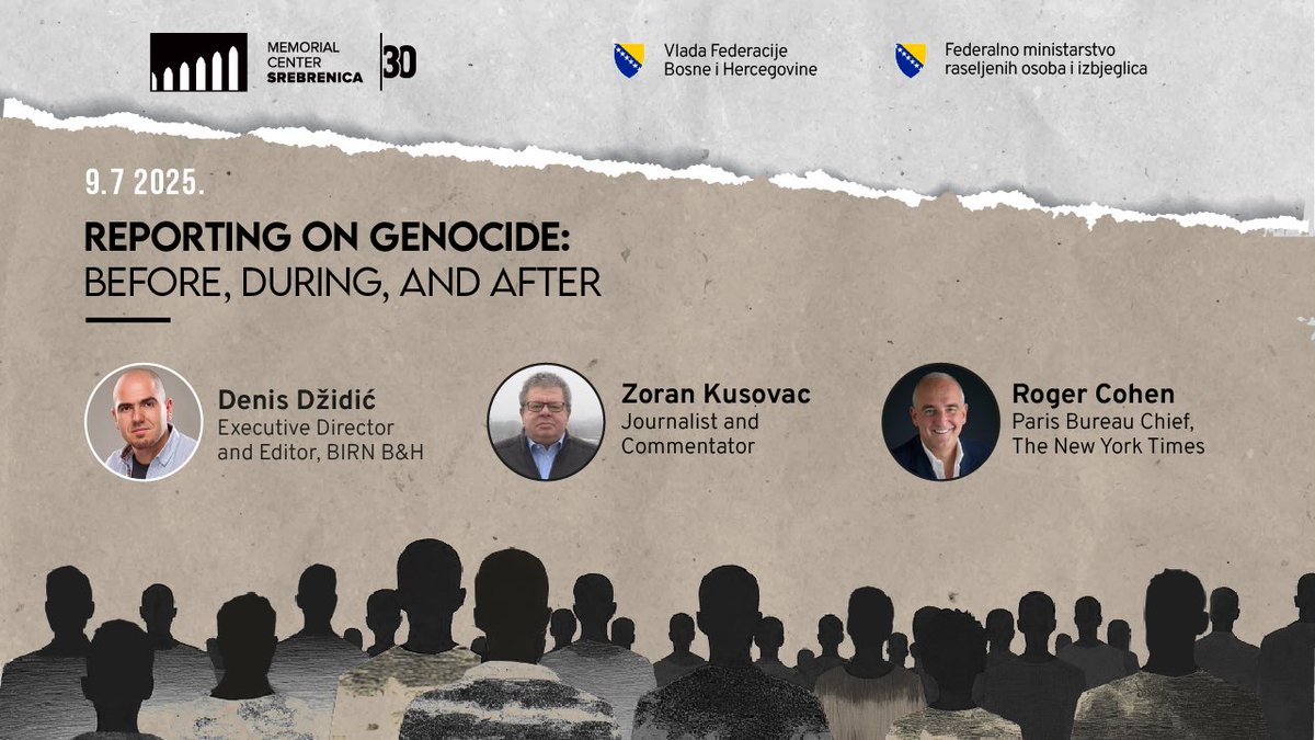 We will open the conference “Our Story, Our Promise”on July 9 with the panel “Reporting on Genocide: Before, During, and After”, dedicated to the role of the media in bearing witness and telling the truth. 

Together, we will reflect on responsibility, legacy, and the importance