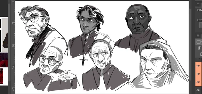 Something something doing more of these headshot studies but w conclave (stopped midway bc my period cramps got worse) 