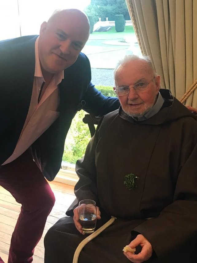 Honoured to have shared a recent moment at Áras an Uachtaráin with the late Br Kevin Crowley OFM Cap., founder of the Capuchin Day Centre. His compassion, humility and tireless service to those most in need remain an inspiration. May his legacy continue to guide us #BrotherKevin