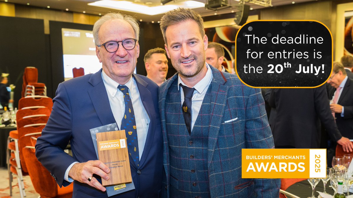 eu1.hubs.ly/H0ls3m60. Nominating members of your team who deserve recognition is simple and easy to do at the Builders' Merchants Awards. Don't miss out on your chance to celebrate excellence and submit your nominations before the 20th July 🏆

#BuildersMerchantsAwards2025