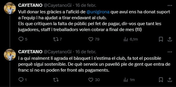 xeroky's tweet photo. L'any passat, @CayetanoGi @unigirona , ens vau tractar així als abonats.
Ara sóc jo que us dic que us deu importar un borrall que les jugadores tinguin públic amb aquesta campanya d'abonaments, dubto que s'ampliï la massa social a la grada. Rectifiqueu! @BasquetGirona https://t.co/sTn5fInB86