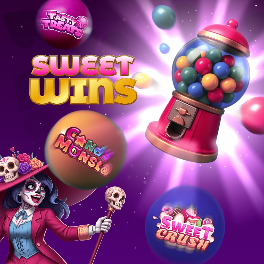 _SlotVibe_'s tweet photo. 🍬😛 Craving something sweet with explosive potential? Try these candy themed games!

Candy Monsta:
https://t.co/1QMvCKZt8A

Sweet Crush: 
https://t.co/8bLr7htnMP

Tasty Treats:
https://t.co/CysN67CFW7

With every spin, the rush builds. Where flavor meets fortune!🍭💦 https://t.co/zVRL8JXtup
