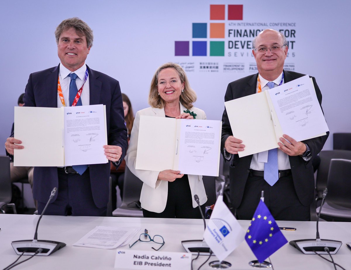 igoldfajn's tweet image. The IDB and EIB strengthen partnership to boost development impact through scaling up joint financing, mobilizing private capital, strengthening system-wide collaboration, and aligning European resources with LAC priorities. Together, we are the bridge between Europe and the…
