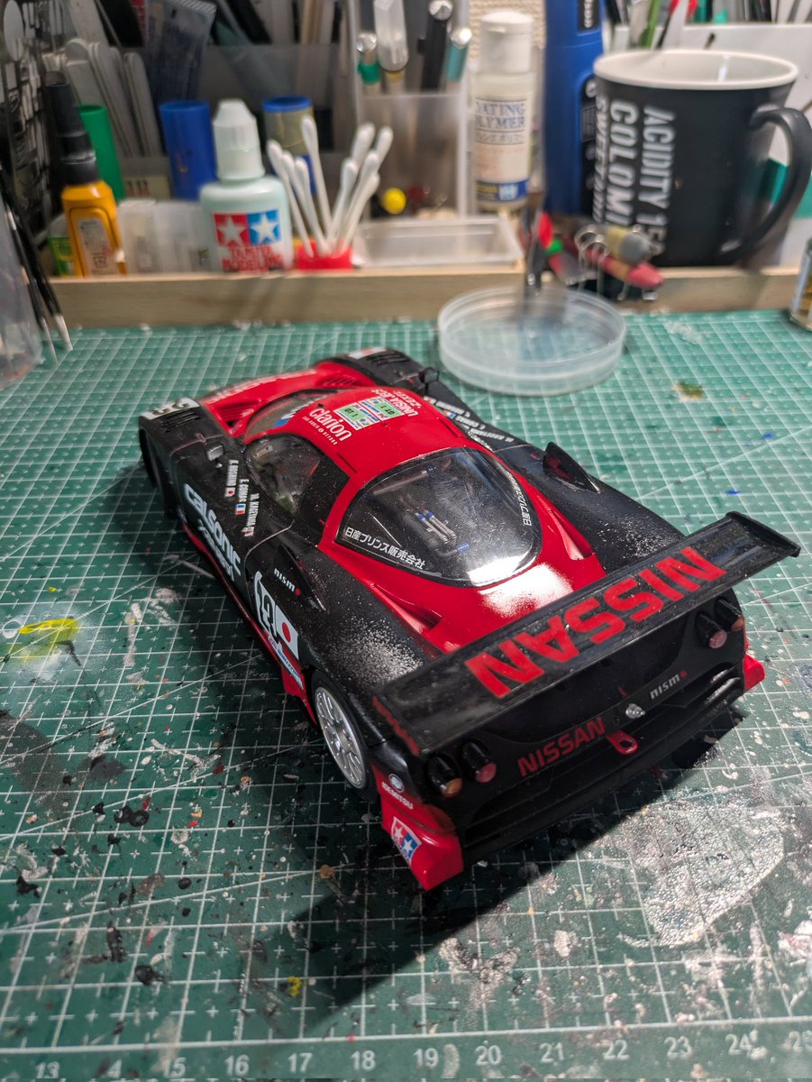 t_wakou's tweet image. 実は完成品まだまだあります。
『ニッサン R390 GT1』
最近車キットが多く戦闘機よりも綺麗に慎重に作る車はそのスリルが心地よくなり始めまして…
今回のキットはカーナンバーの切れがなく自分で切って合うようにするなどとても大変でしたが個人的満足な仕上がりです。
#プラモデル
#プラモデル完成