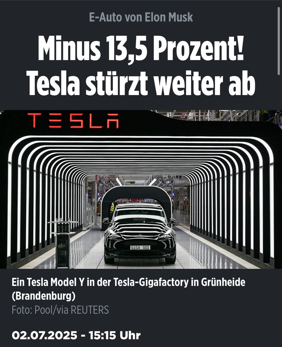 Das ist eine schlechte Nachricht für #Berlin. Für viele Berliner ist Tesla ein wichtiger Arbeitgeber. Sollte sich #Tesla von #Musk als Geschäftsführer trennen?