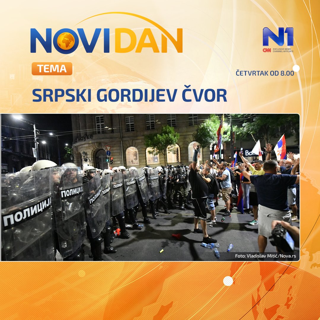 Uskoro počinje #NoviDan sa <a href="/MiaBjelo/">Mia Bjelogrlić</a> 

Od novembra traje društveno-politička kriza, čija dinamika varira od protesta do protesta. Disperzivne blokade sada održavaju “vatru” studentskog i građanskog bunta, a svakim novim govorom raspiruje je  predsednik. Koliko još može da traje