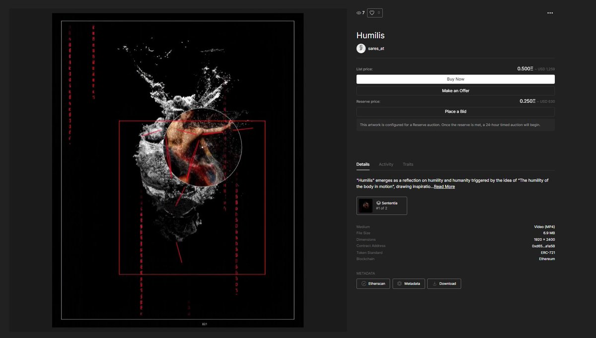 GM🫀

Humilis is one of my only two available pieces atm. This piece emerges as a reflection on humility and humanity triggered by the idea of “The humility of the body in motion”, inspired on Hokusai's reverent approach to anatomy.

More info about this piece on my pinned tweet