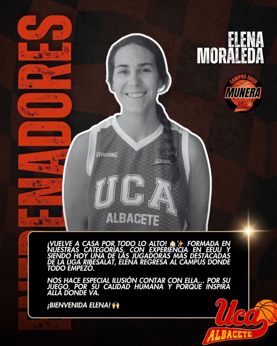 ucacb's tweet photo. 🏀💥 ¡Nuestras chicas también pisan fuerte en el Campus Munera 2025!

No podríamos estar más contentos de poder contar con ellas 💪🔥:

👉 Ana Marín
👉 Elena Moraleda

📅 ¡Y aún quedan más sorpresas por desvelar!

#CBUCA #SomosUCA https://t.co/4dmA8Ikw7g