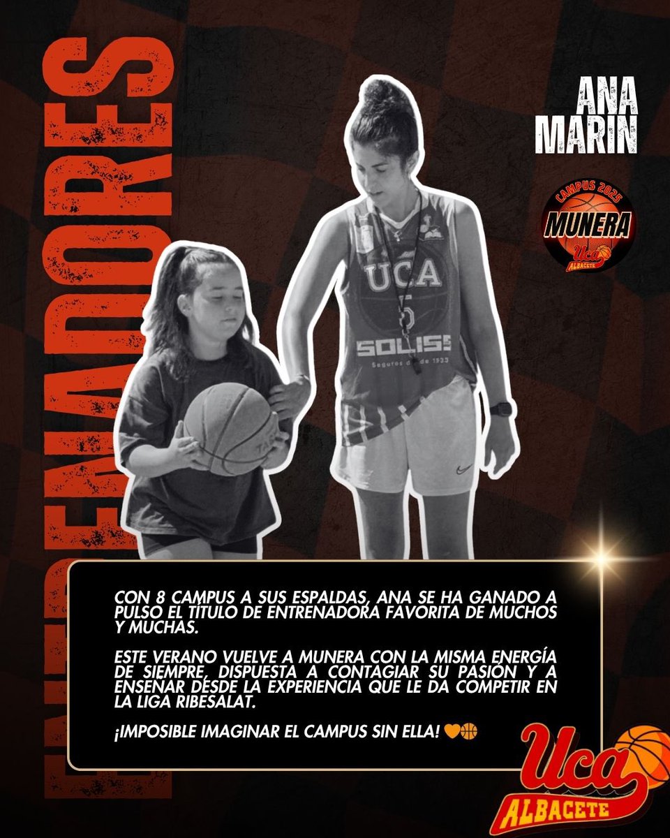 ucacb's tweet photo. 🏀💥 ¡Nuestras chicas también pisan fuerte en el Campus Munera 2025!

No podríamos estar más contentos de poder contar con ellas 💪🔥:

👉 Ana Marín
👉 Elena Moraleda

📅 ¡Y aún quedan más sorpresas por desvelar!

#CBUCA #SomosUCA https://t.co/4dmA8Ikw7g