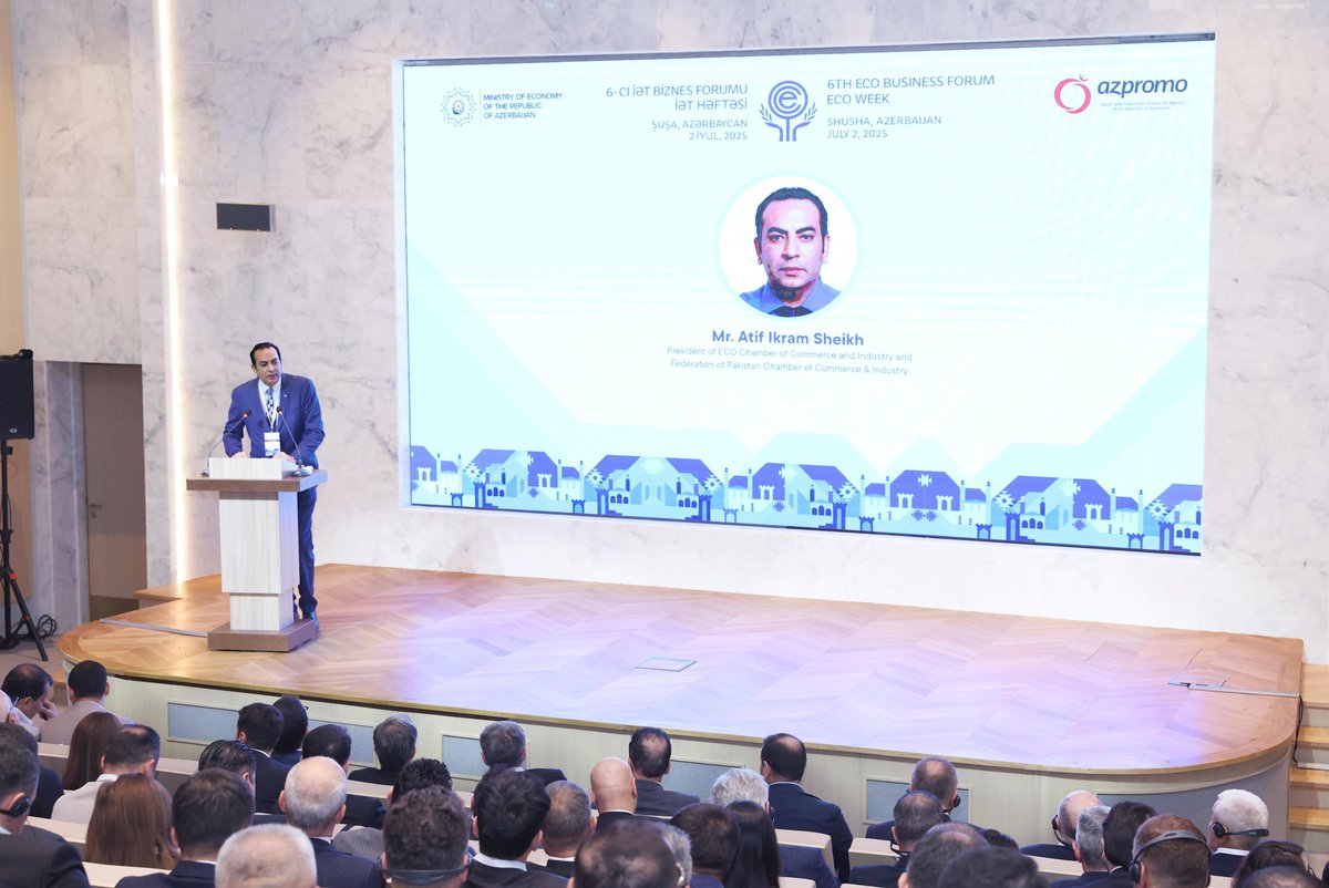 #Şuşada təşkil edilən 6-cı İqtisadi Əməkdaşlıq Təşkilatı (#İƏT) biznes forumunda iştirak etdik. Təşkilata üzv ölkələr arasında #iqtisadi əməkdaşlığın genişləndirilməsi və regional investisiya imkanları haqqında müzakirələr apardıq.