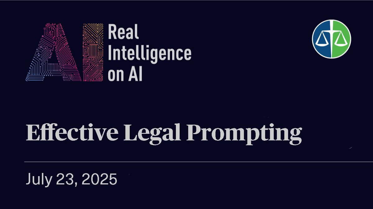 Engaging with AI on legal content requires particular prompting considerations for you to master. Join us to learn how to design precise, strategic prompts that yield more accurate, reliable, and legally sound outputs. cbapd.org/details_en.asp…