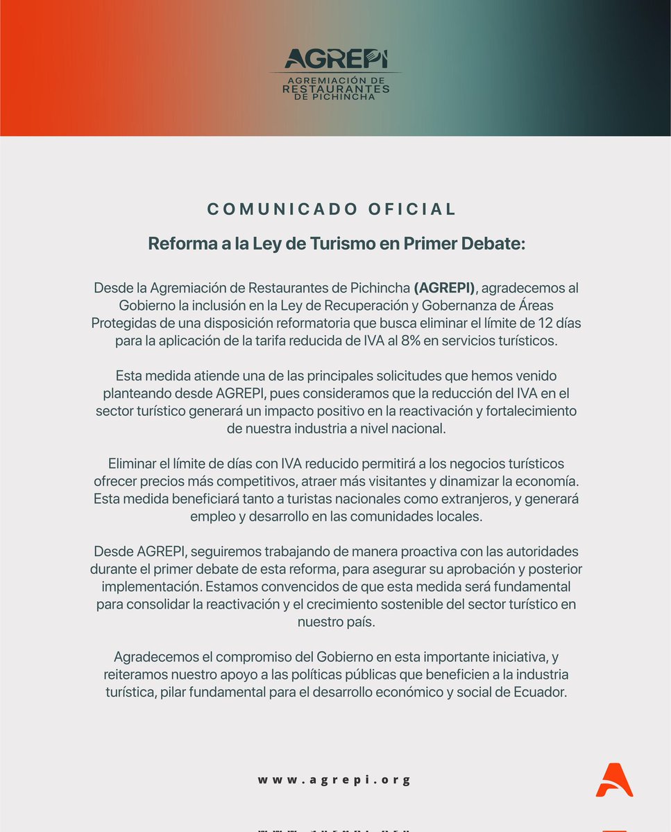 Incentivar el consumo es muy importante para el sector productivo general, la reducción del IVA en el sector turístico aporta a este fin y con ello a la generación de empleo y motiva la formalidad <a href="/ValenCenteno/">Valentina Centeno</a> <a href="/AsambleaEcuador/">Asamblea Nacional</a> confiamos en que la propuesta de ley lo aporte.